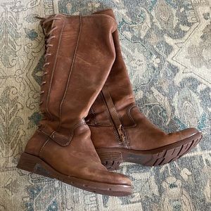 Sofft brand Sharnell riding boot brown leather